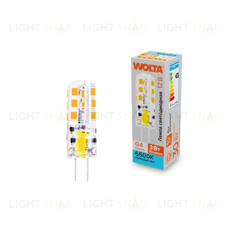 Светодиодная лампа WOLTA 3Вт 6500K G4 матовая WSTD-JC-12V3W6KG4-S WSTD-JC-12V3W6KG4-S