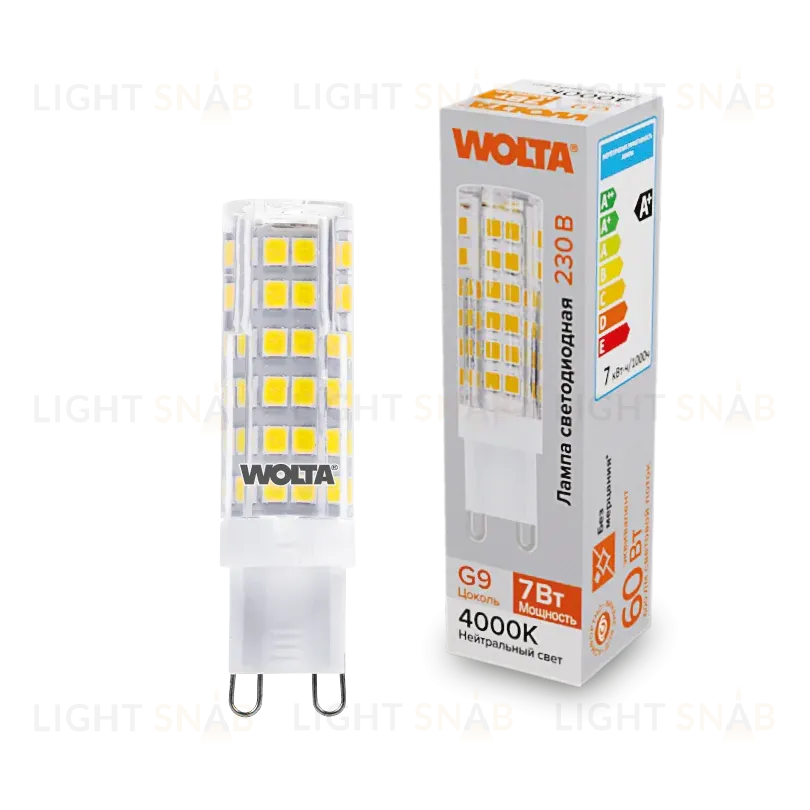 Светодиодная лампа WOLTA 7Вт 4000K G9 кукуруза матовая WSTD-JCD-7W4KG9-C WSTD-JCD-7W4KG9-C
