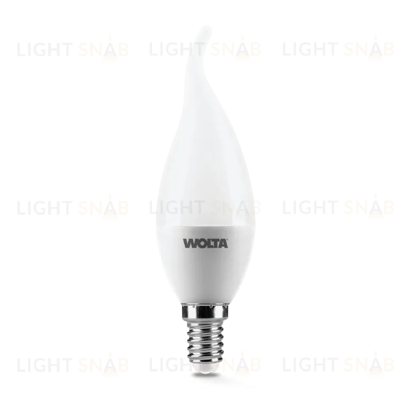 Светодиодная лампа WOLTA 10Вт 4000K E14 свеча на ветру матовая 25SCD10E14 25SCD10E14