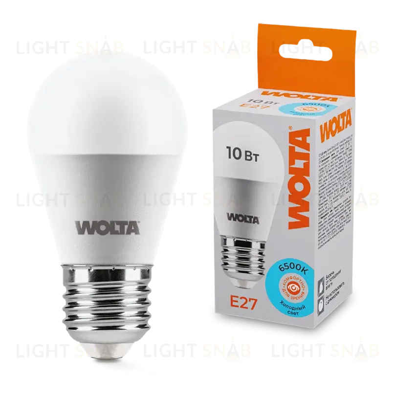 Светодиодная лампа WOLTA 10Вт 6500K E27 груша матовая 25W45GL10E27 25W45GL10E27