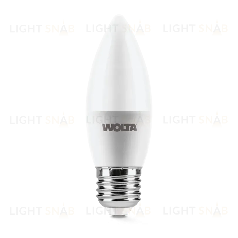 Светодиодная лампа WOLTA 12Вт 3000K Е27 свеча матовая 25YC12E27 25YC12E27