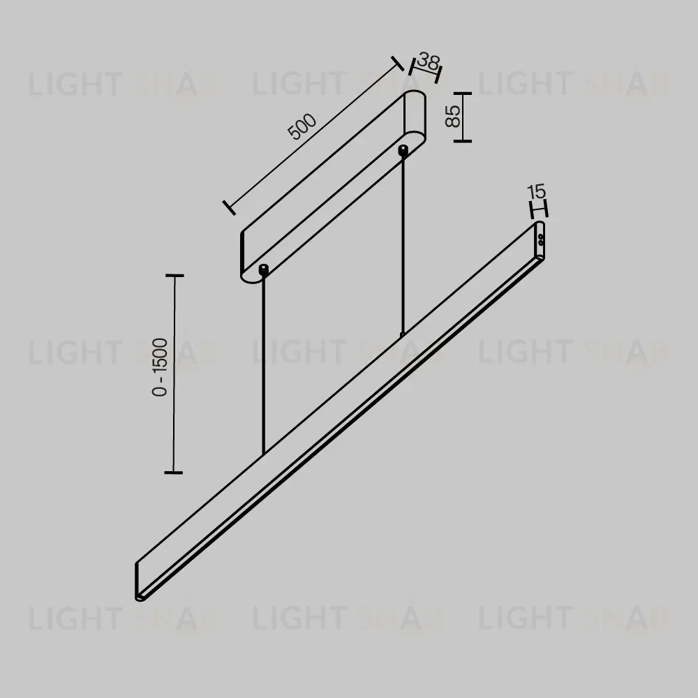Линейный подвесной светильник Maytoni Ephoria P109PL-36W2.7-6K-BS P109PL-36W2.7-6K-BS