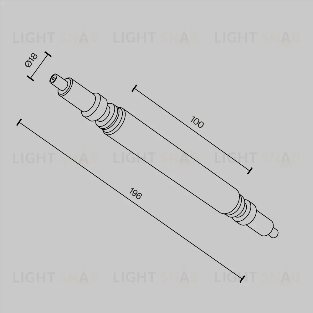 Прямой коннектор для штанговой системы Maytoni Axity CA004RC-BS CA004RC-BS