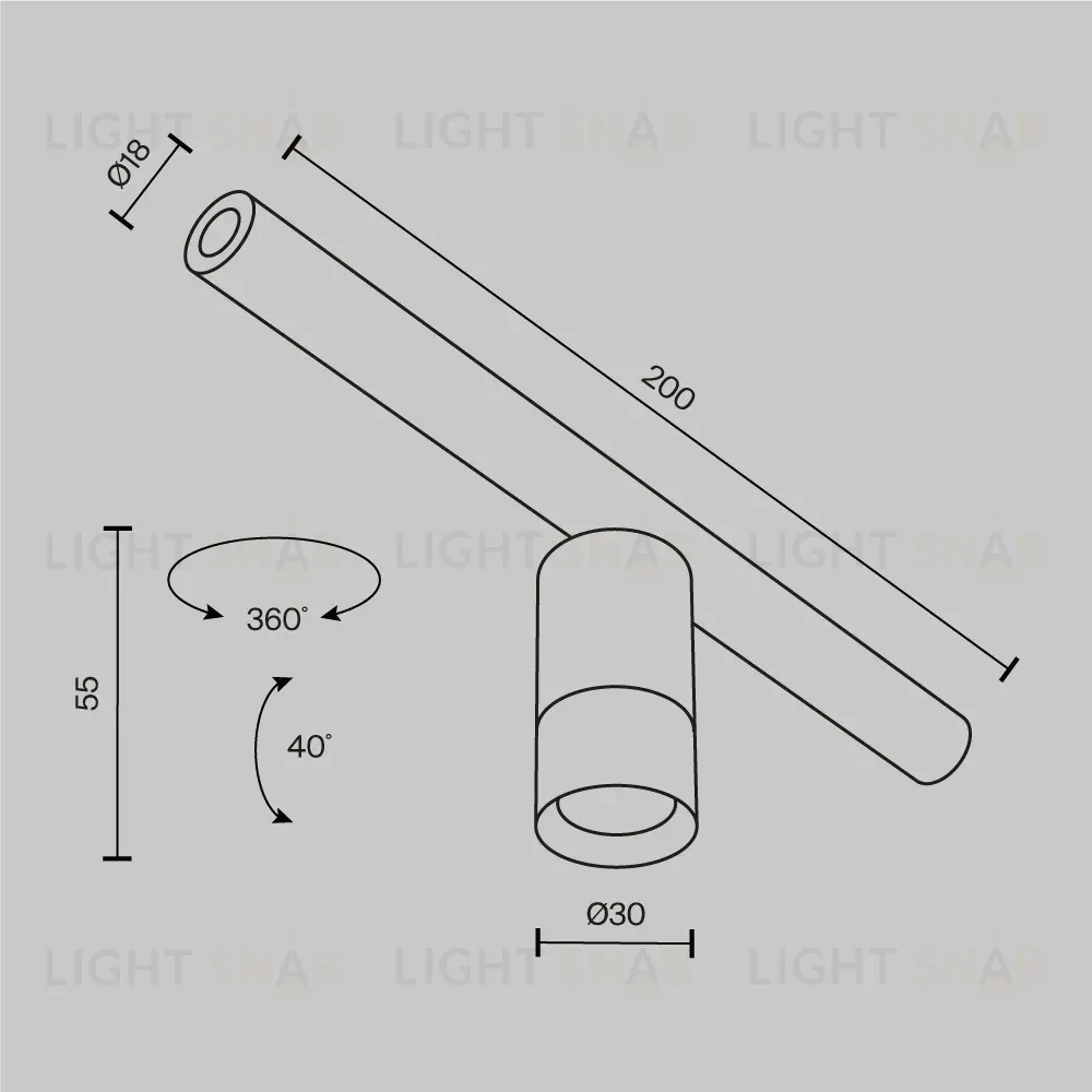 Трековый светильник Maytoni Focus LED C103CL-5W3-6K-BS C103CL-5W3-6K-BS
