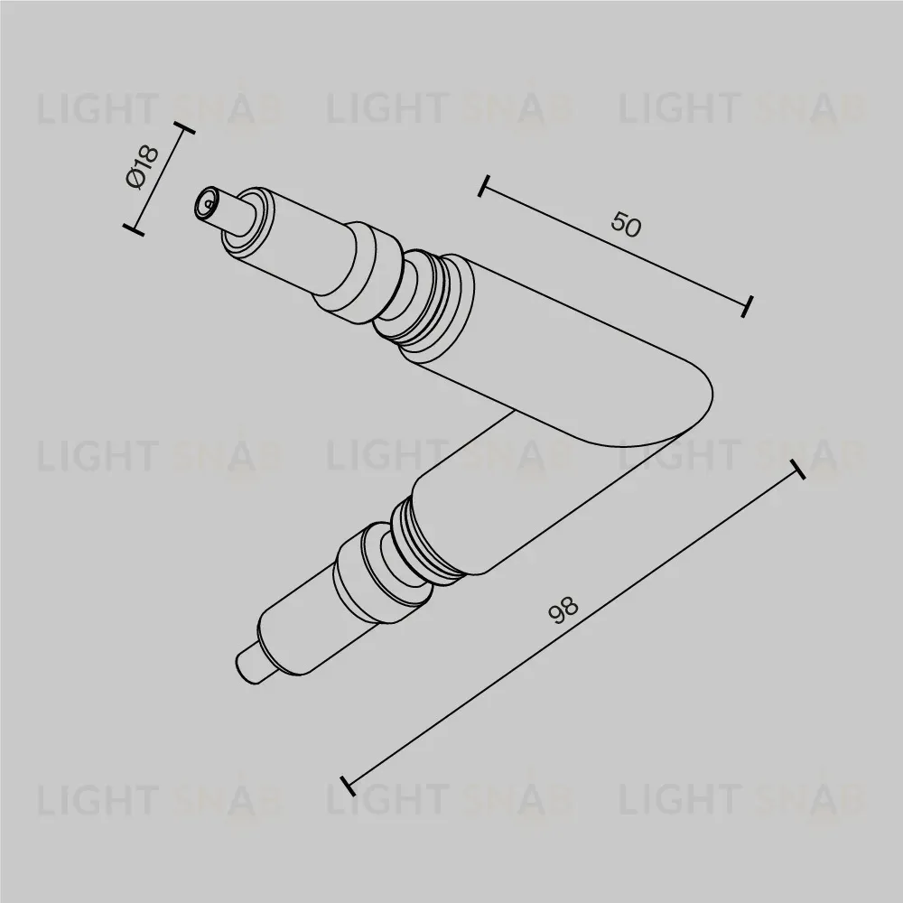L-образный коннектор для штанговой системы Maytoni Axity CA006EC-BS CA006EC-BS
