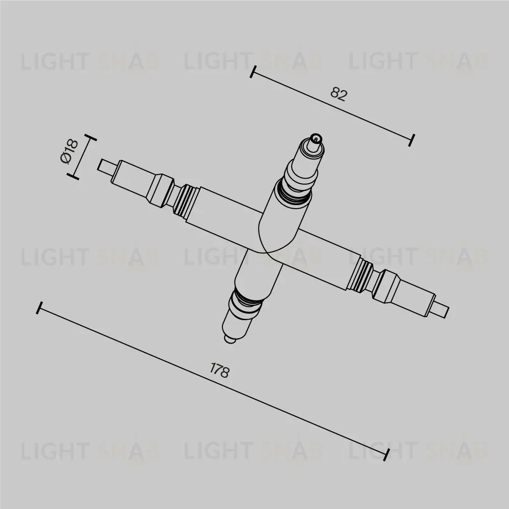 X образный коннектор для штанговой системы Maytoni Axity CA008TX-B CA008TX-B