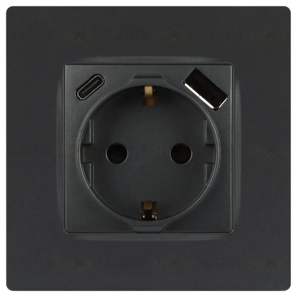 Розетка со шторками с USB type-A+C Эра 12-4108-12 Б0067700 Б0067700