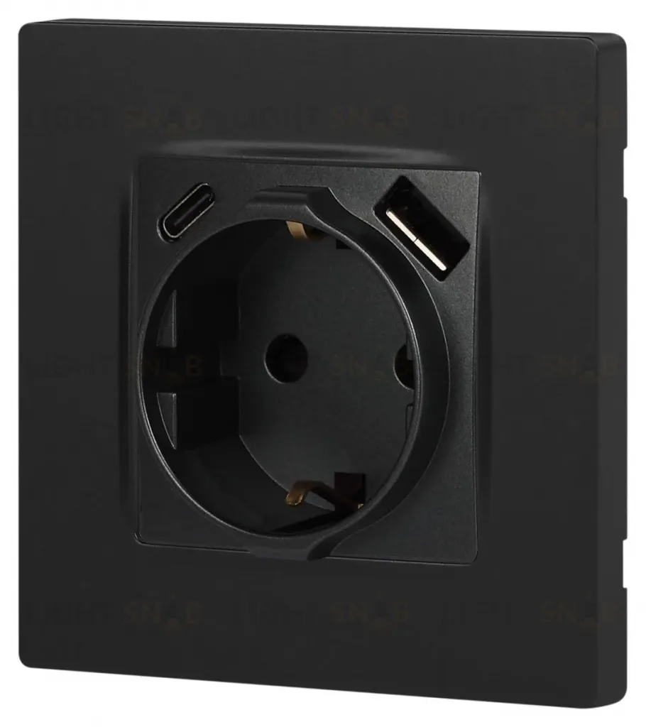 Розетка со шторками с USB type-A+C Эра 12-4108-12 Б0067700 Б0067700