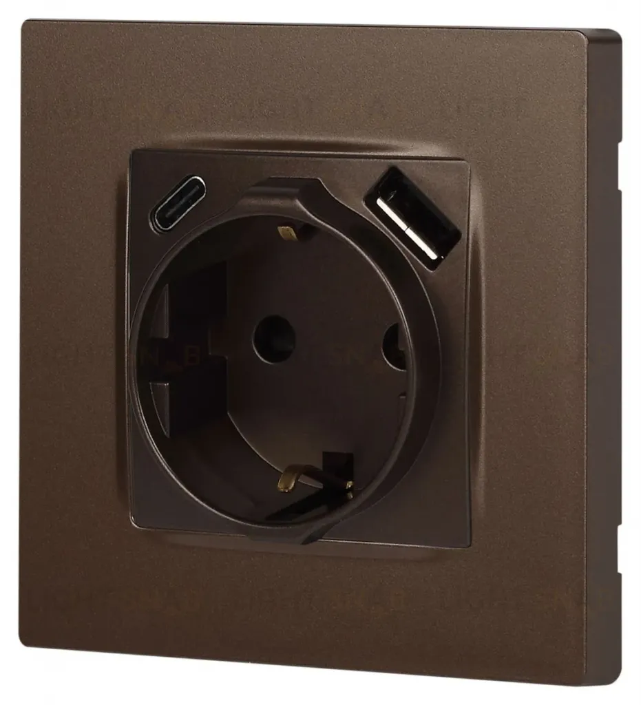 Розетка со шторками с USB type-A+C Эра 12-4108-13 Б0067757 Б0067757