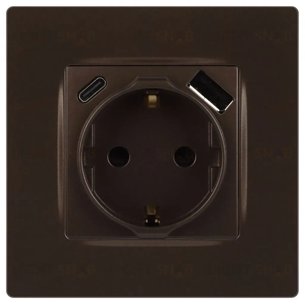 Розетка со шторками с USB type-A+C Эра 12-4108-13 Б0067757 Б0067757