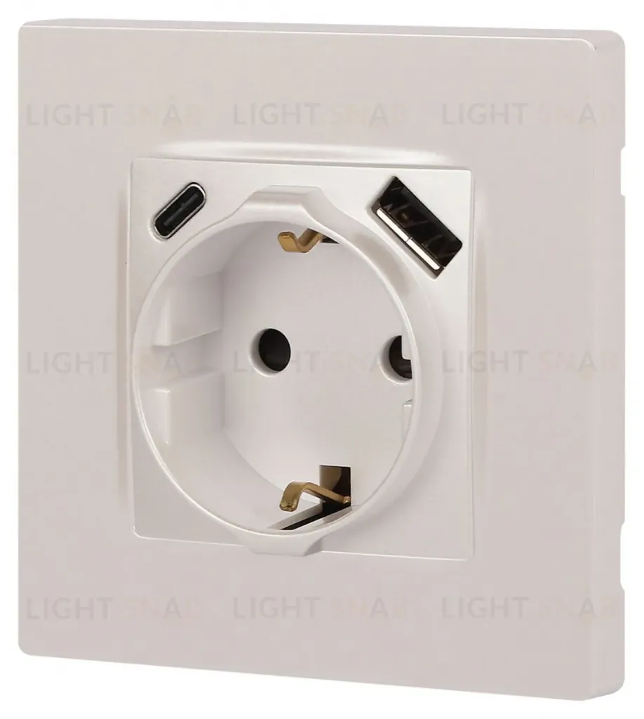Розетка со шторками с USB type-A+C Эра 12-4108-15 Б0067767 Б0067767
