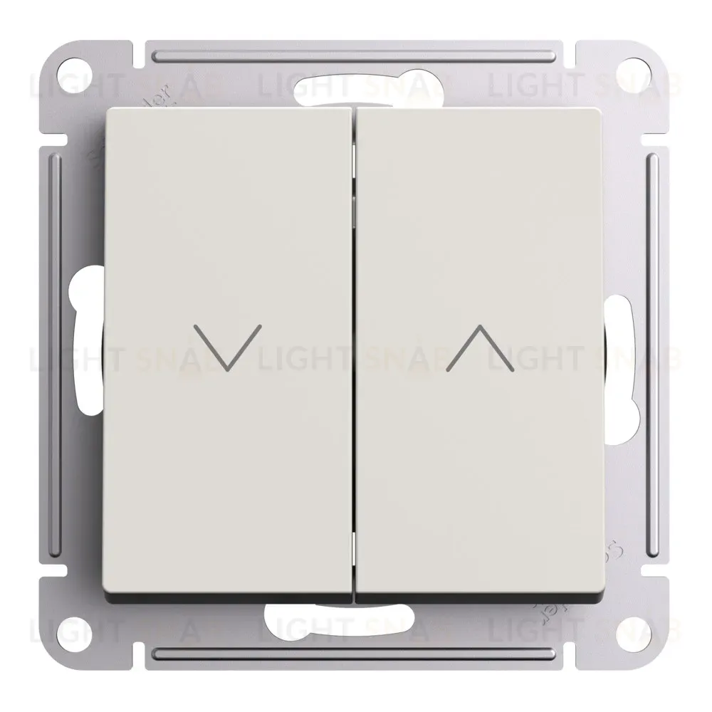 Выключатель 2-клавишный жалюзи, 10А Systeme Electric AtlasDesign Бежевый ATN000219 ATN000219