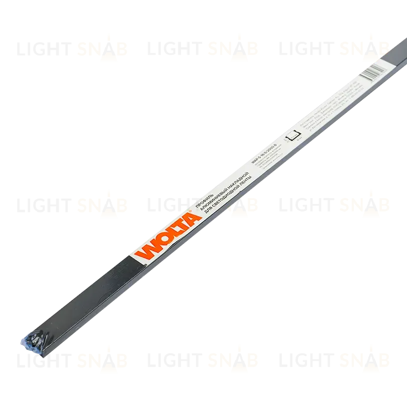 Профиль алюминиевый накладной Wolta WAP-S-16/6/2000-B WAP-S-16/6/2000-B