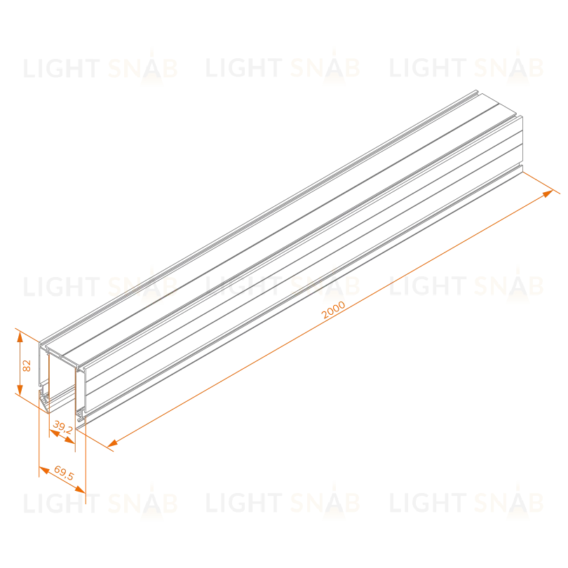 Профиль для натяжного потолка Wolta WAP-WML-TR2/01B WAP-WML-TR2/01B
