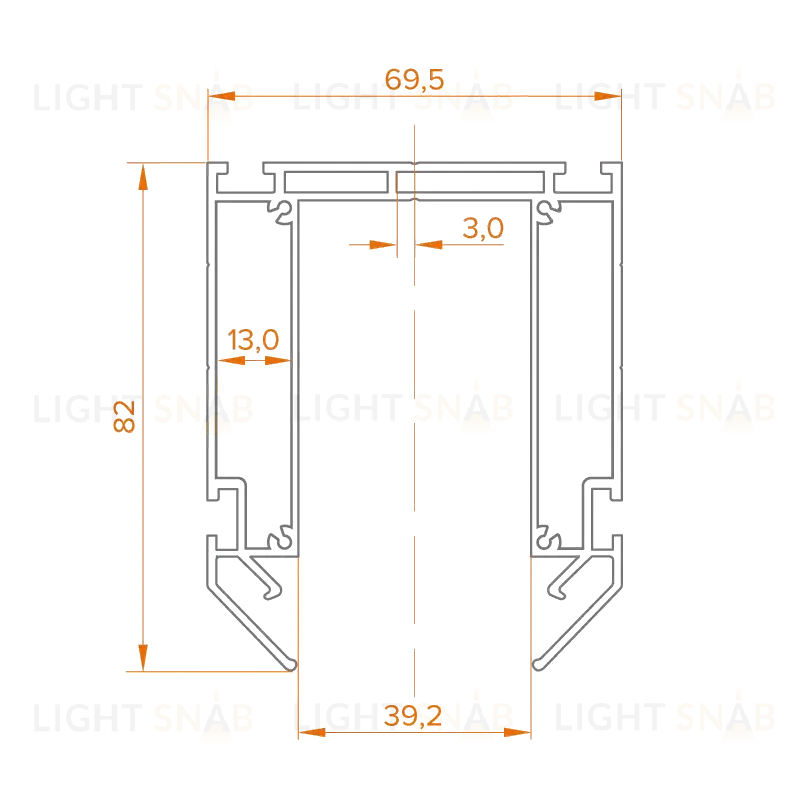 Профиль для натяжного потолка Wolta WAP-WML-TR2/01B WAP-WML-TR2/01B