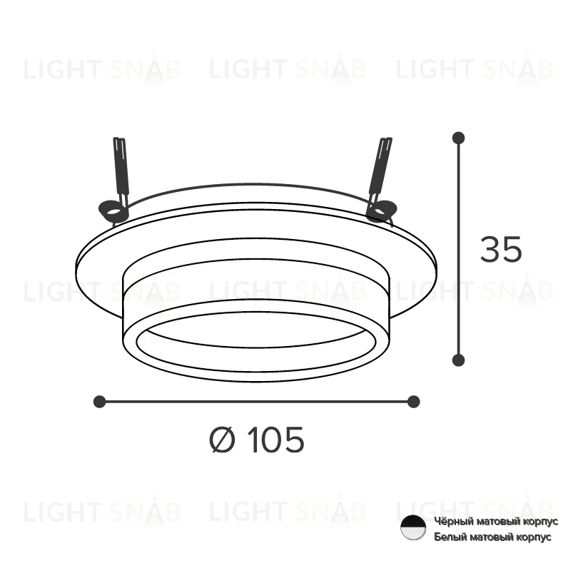 Встраиваемый светильник Wolta Luce WDL-GX53/06BL-R WDL-GX53/06BL-R