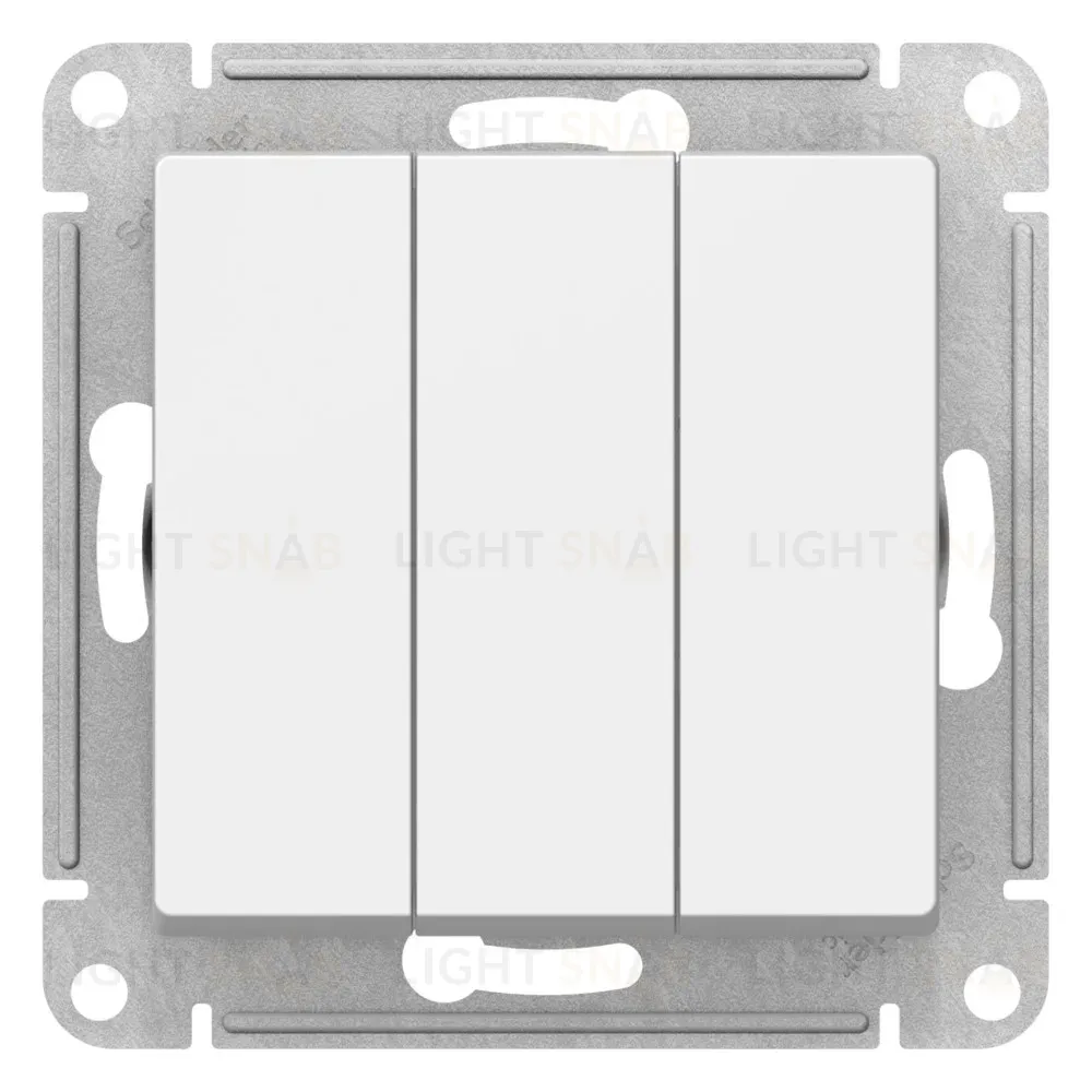 Выключатель 3-клавишный, сх.1+1+1, 10АХ Systeme Electric AtlasDesign Лотос ATN001331 ATN001331