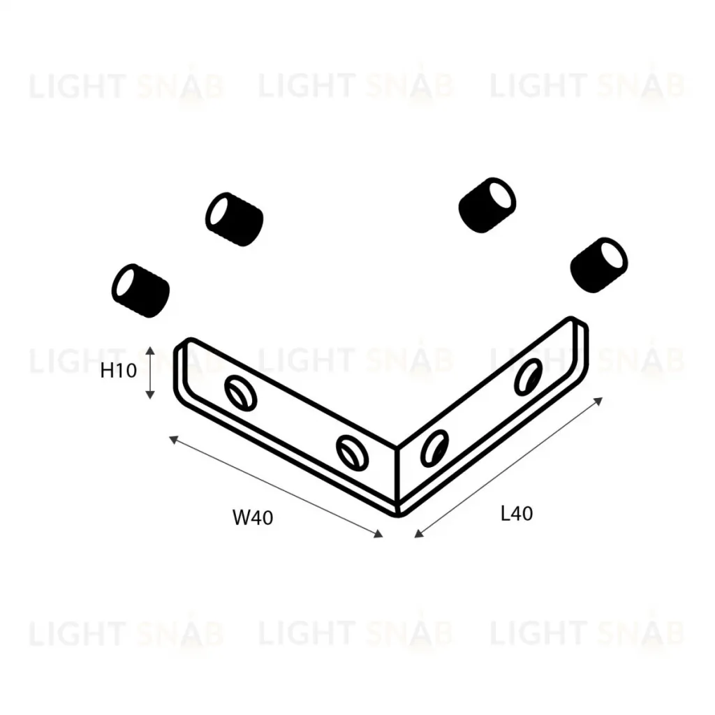 Коннектор угловой Favourite Logica 1014-CU-001 1014-CU-001