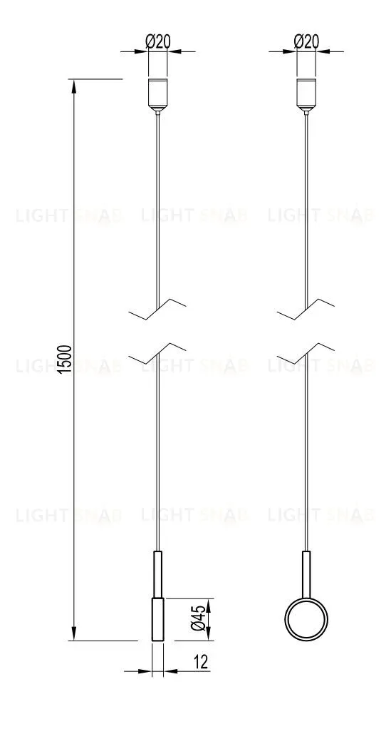Подвес Arlight ART-APRIORI-HANG-TUBE-L1500 (OG) 055886 055886