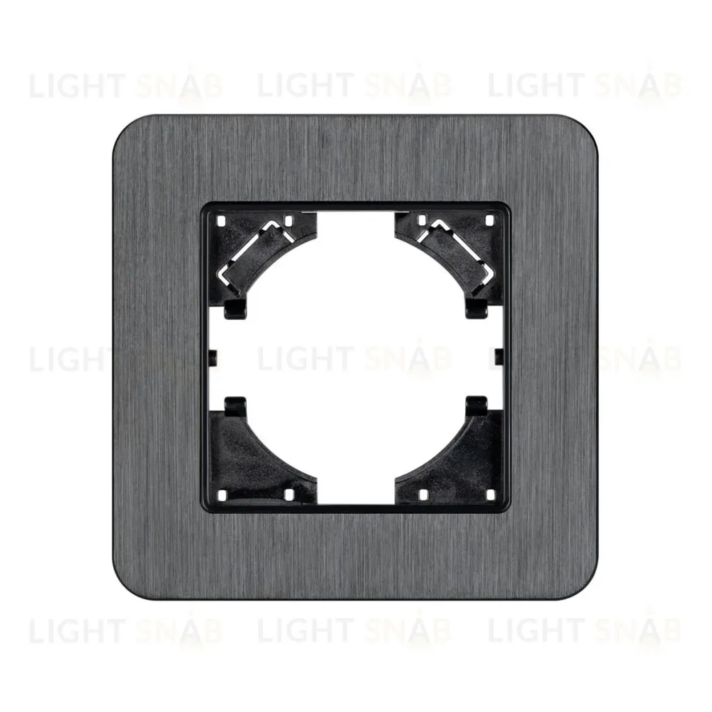 Рамка алюминиевая на 1 пост Arlight FRM-AKIRY-AL-1-BK 049681 049681
