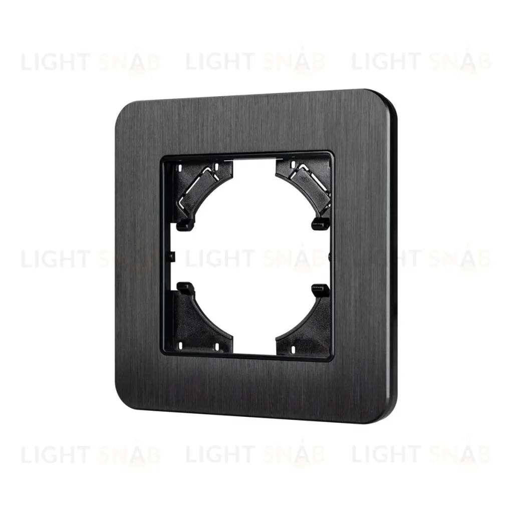 Рамка алюминиевая на 1 пост Arlight FRM-AKIRY-AL-1-BK 049681 049681