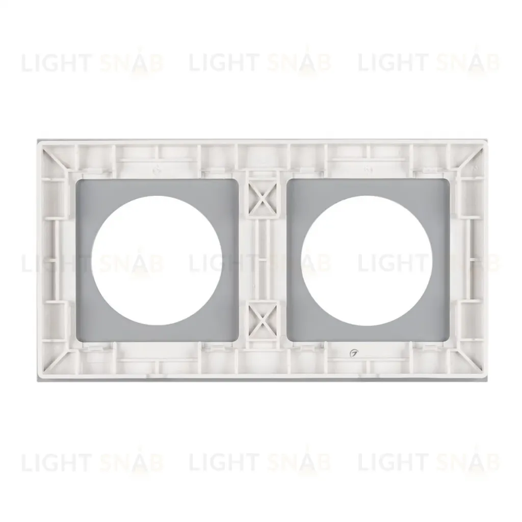 Рамка стеклянная на 2 поста Arlight FRM-GLARE-GC-2-WH 043835 043835