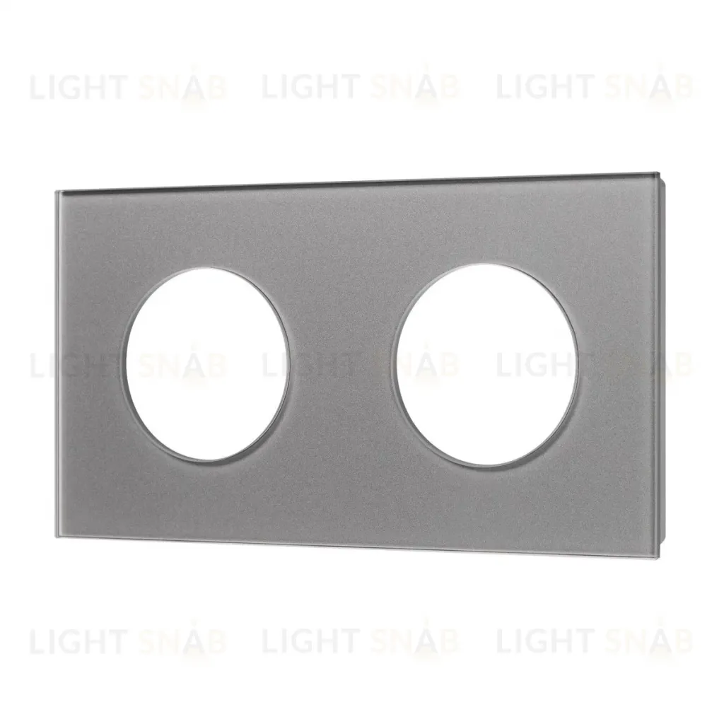 Рамка стеклянная на 2 поста Arlight FRM-GLARE-GC-2-GR 043837 043837