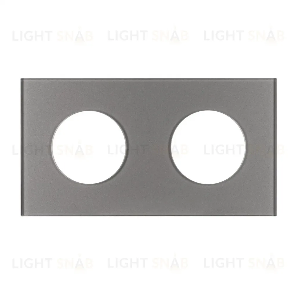 Рамка стеклянная на 2 поста Arlight FRM-GLARE-GC-2-GR 043837 043837