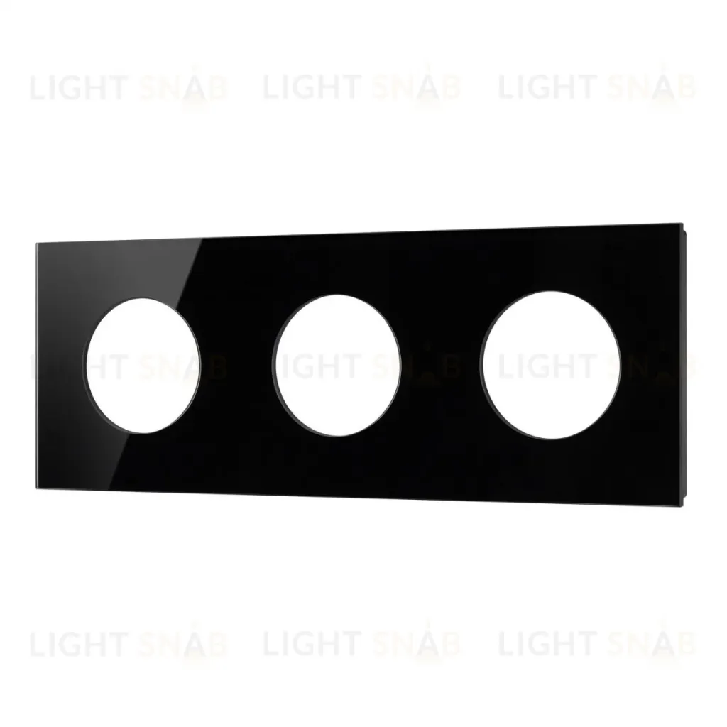 Рамка стеклянная на 3 поста Arlight FRM-GLARE-GC-3-BK 043839 043839