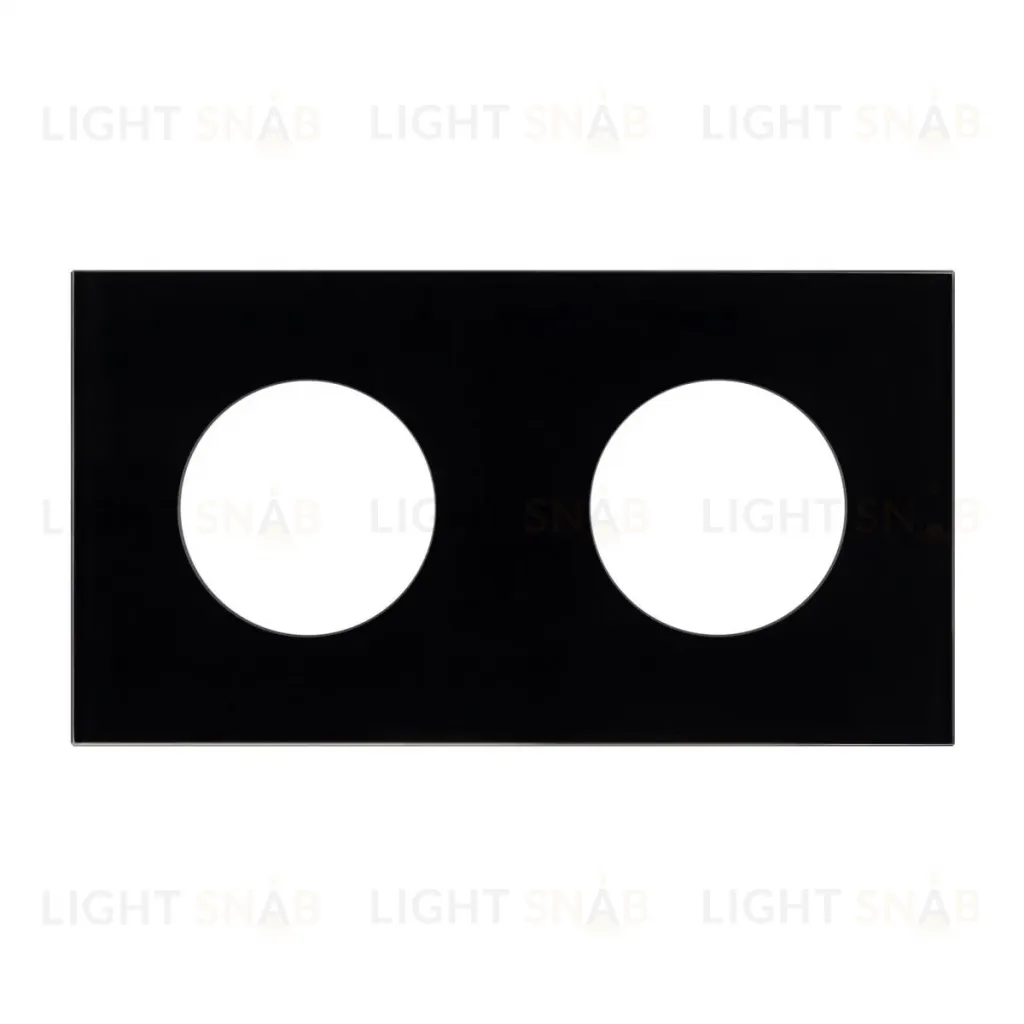 Рамка стеклянная на 2 поста Arlight FRM-GLARE-GC-2-BK 043836 043836