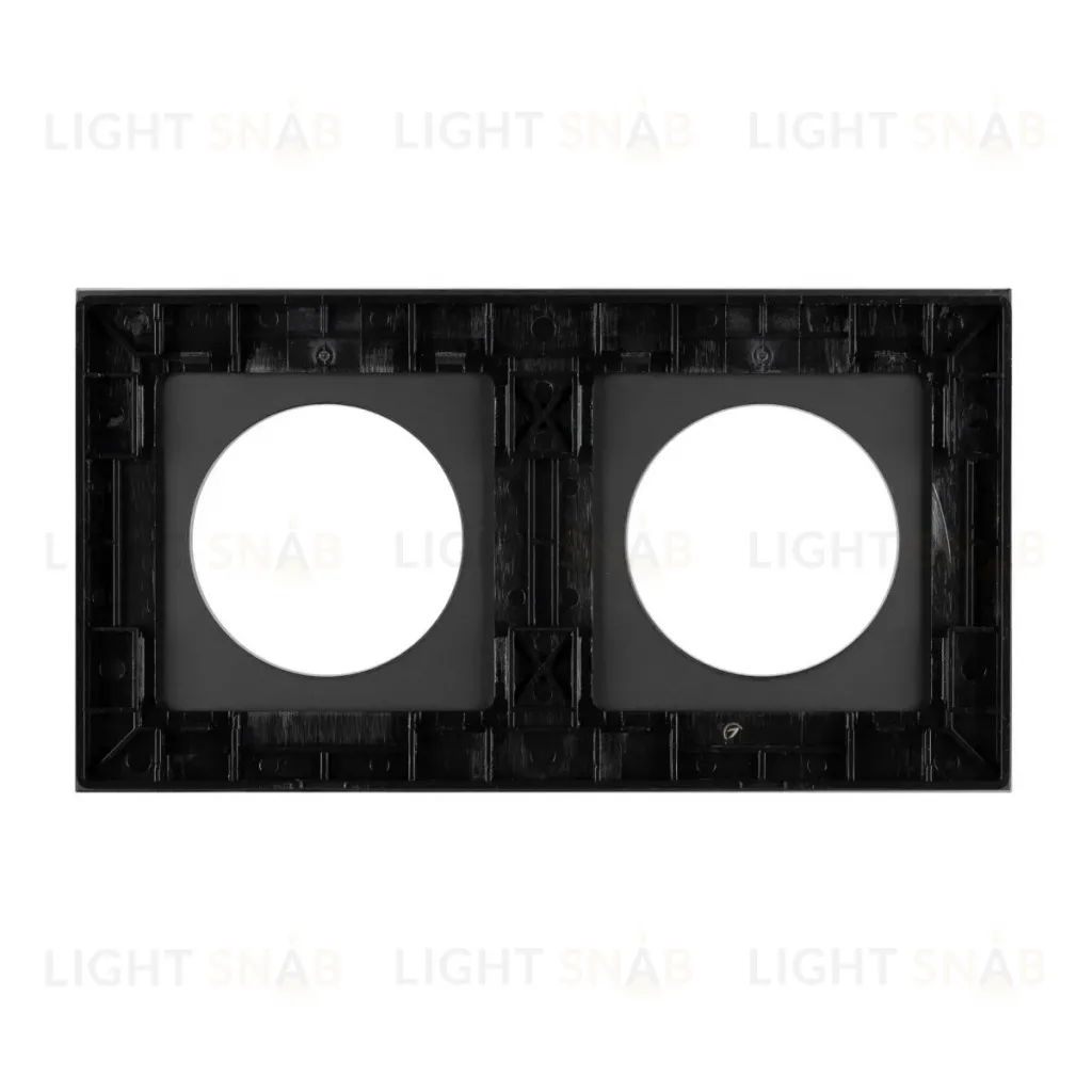 Рамка стеклянная на 2 поста Arlight FRM-GLARE-GC-2-BK 043836 043836