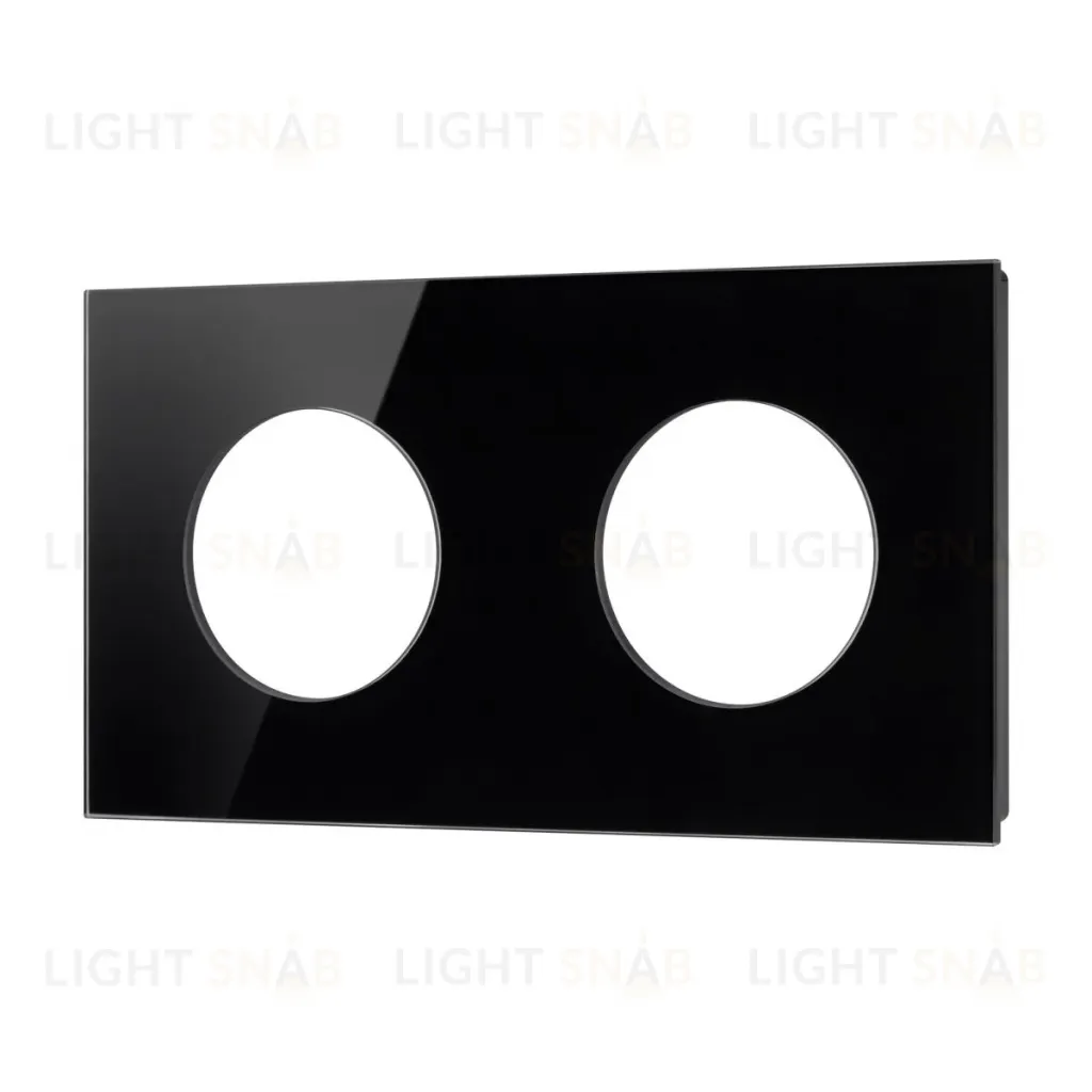 Рамка стеклянная на 2 поста Arlight FRM-GLARE-GC-2-BK 043836 043836