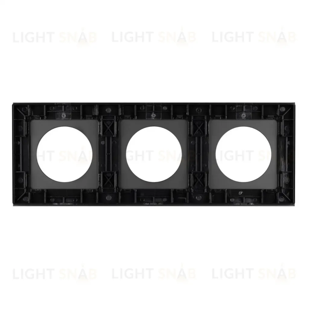 Рамка стеклянная на 3 поста Arlight FRM-GLARE-GC-3-BK 043839 043839