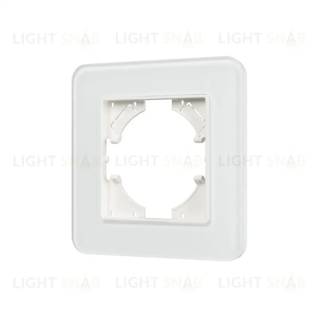 Рамка стеклянная на 1 пост Arlight FRM-OMALI-GS-1-WH 049648 049648