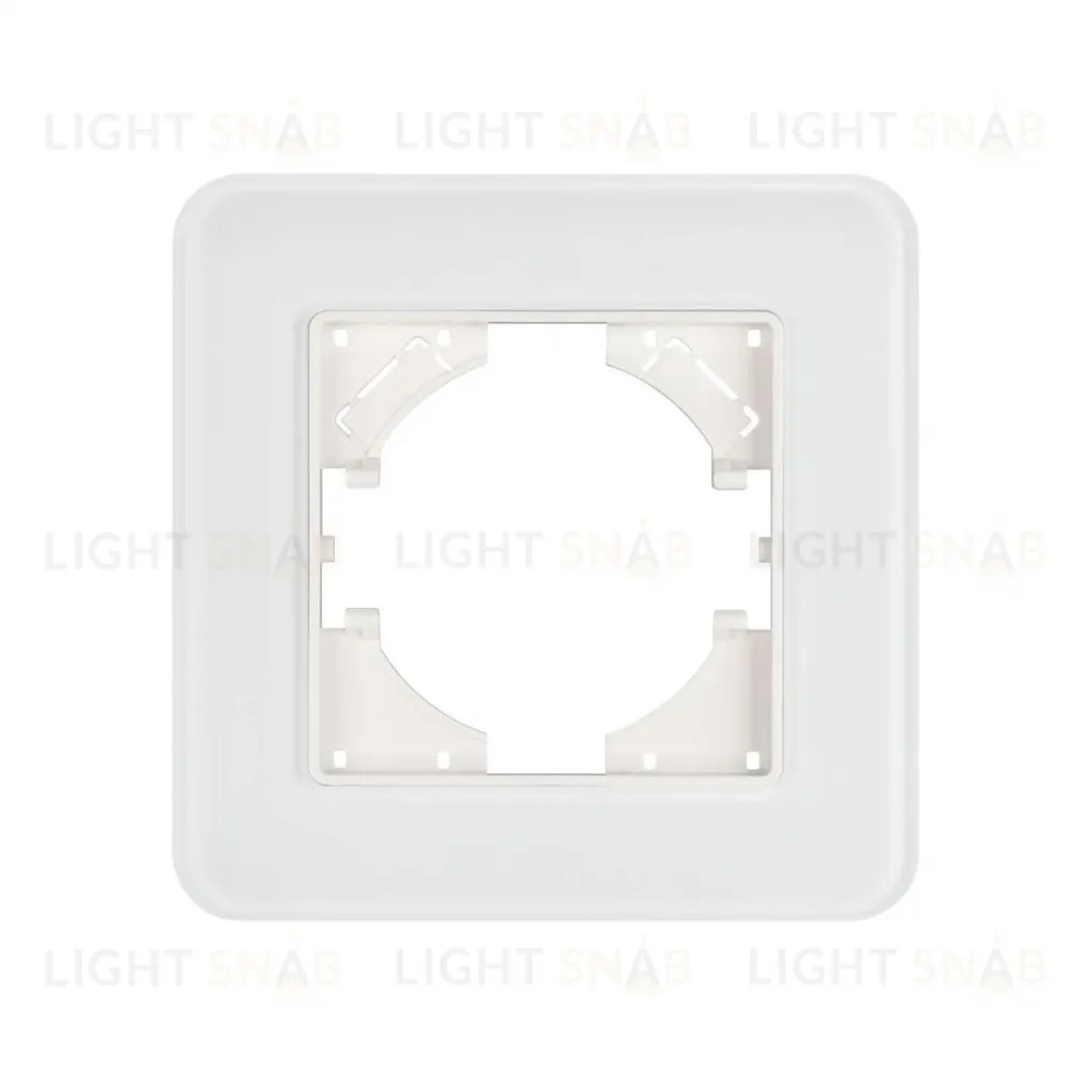 Рамка стеклянная на 1 пост Arlight FRM-OMALI-SFGS-1-WH 049675 049675