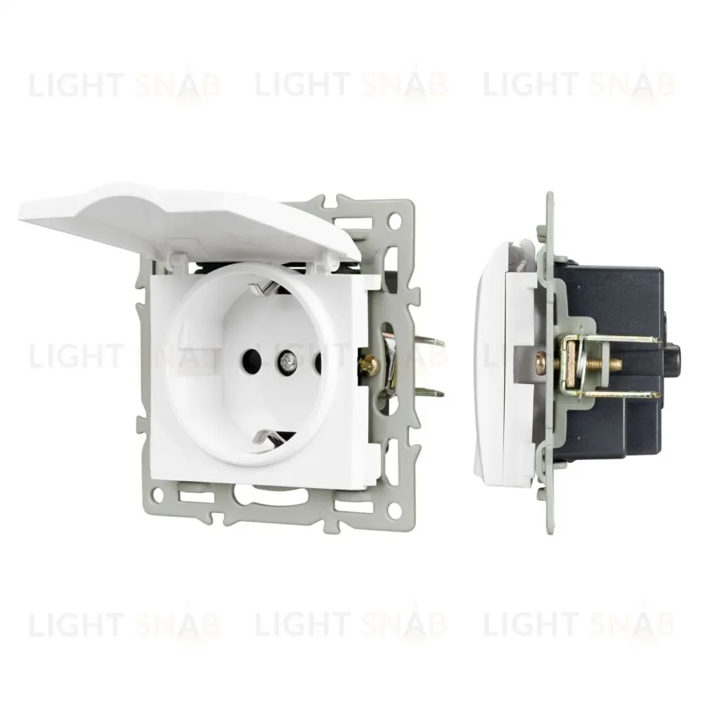 Механизм розетки влагозащищенный Arlight SCT-MCP-PL-WH (250V, 16A) 043745 043745