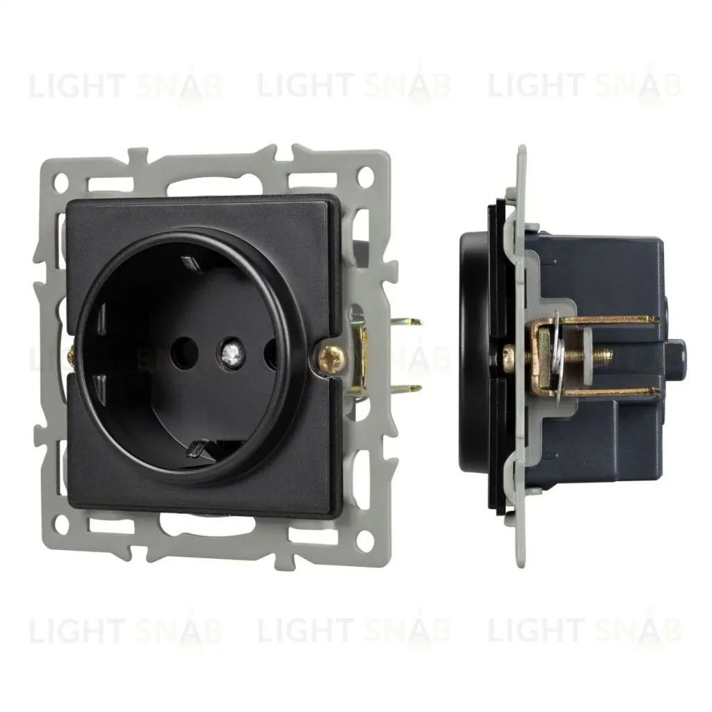 Механизм электрической розетки Arlight SCT-GP-MEU-PL-BK (250V, 16A) 043740 043740