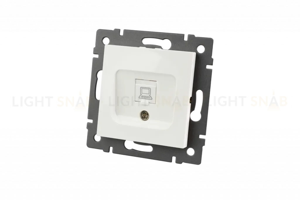 Механизм компьютерной розетки Arlight SCT-MPC1-PL-WH-V (RJ-45, CAT6) 049842 049842