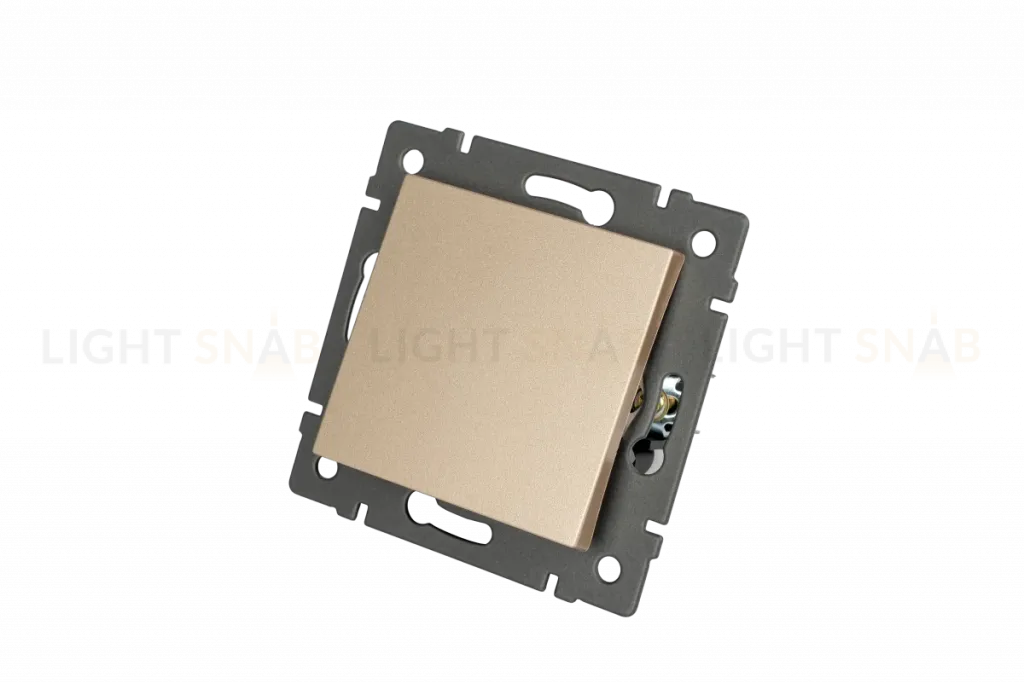 Механизм выключателя одноклавишный непроходной Arlight SWT-MK01-PL-GD-V (250V, 10A) 049870 049870