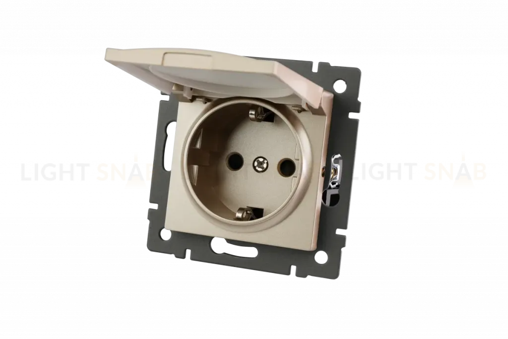 Механизм розетки влагозащищенный Arlight SCT-MCP-PL-GD-V (250V, 16A) 049837 049837