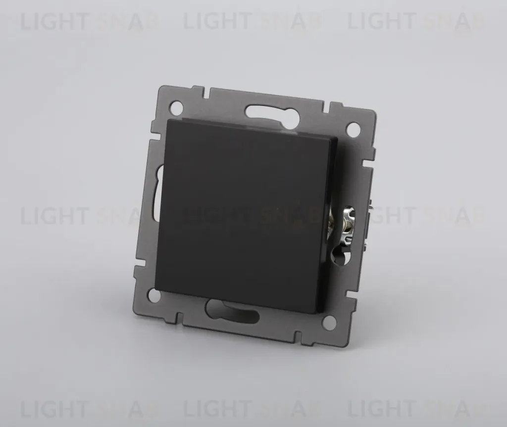Механизм выключателя одноклавишный непроходной Arlight SWT-MK01-PL-BK-V (250V, 10A) 049868 049868