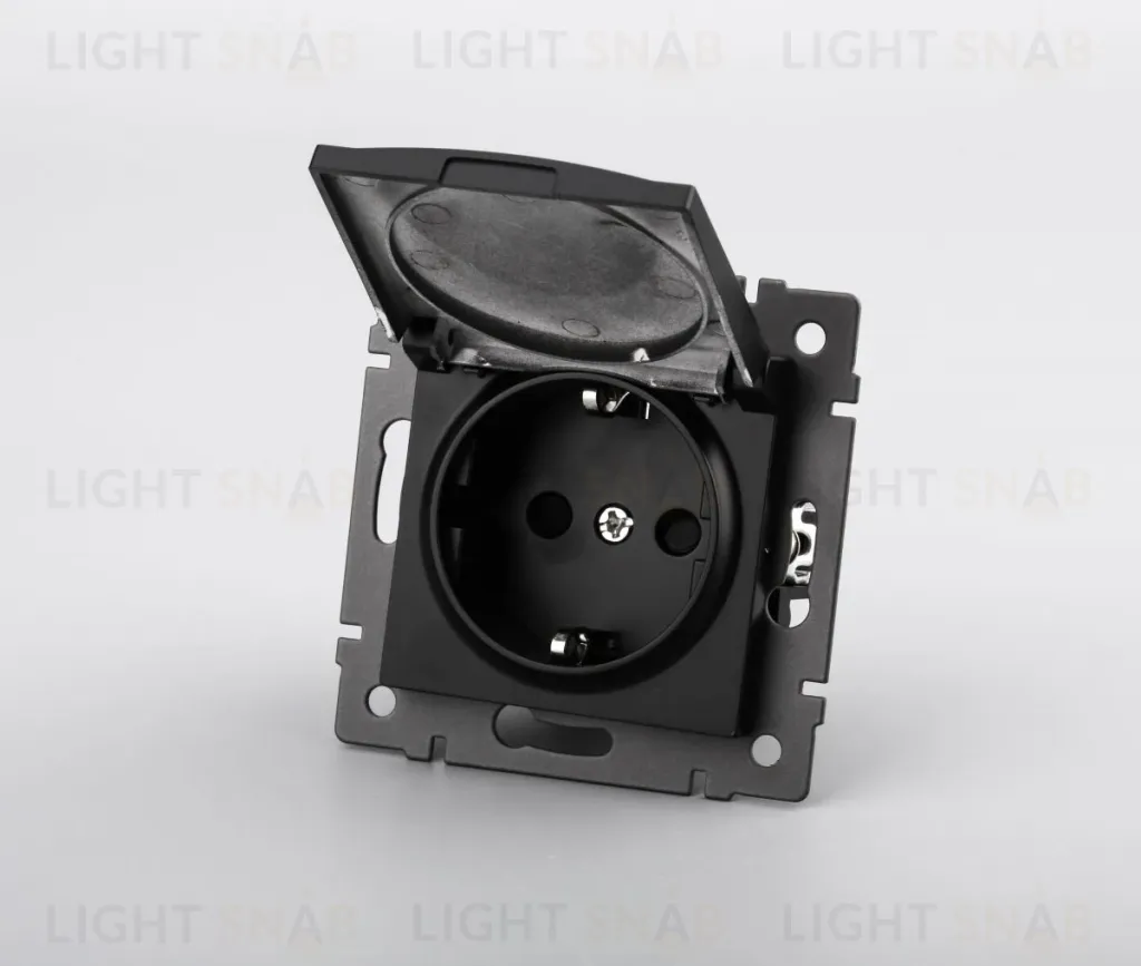 Механизм розетки влагозащищенный Arlight SCT-MCP-PL-BK-V (250V, 16A) 049835 049835