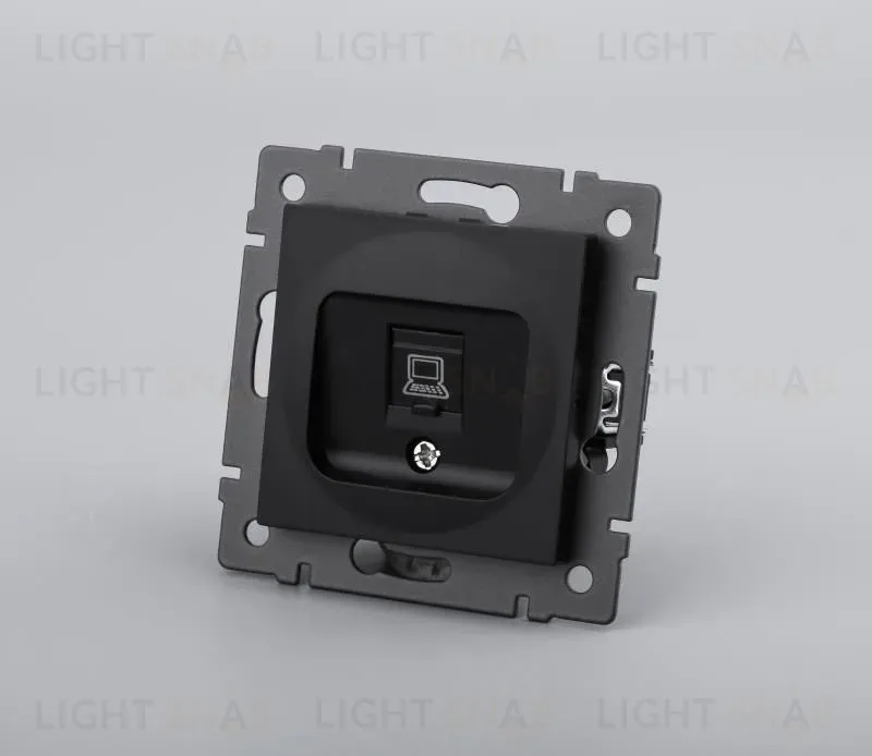 Механизм компьютерной розетки Arlight SCT-MPC1-PL-BK-V (RJ-45, CAT6) 049847 049847