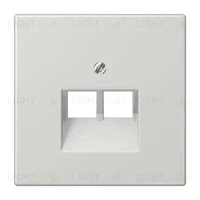 Накладка для комп./тлф. розетки 2хRJ45 Jung LS990 LS969-2UALG LS969-2UALG