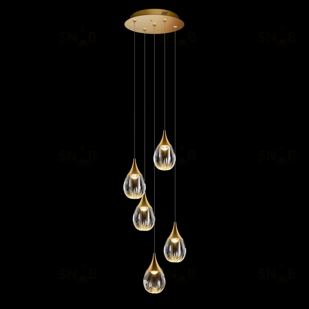 Каскадная люстра Delight Collection Stilla MD24001004-5A gold/clear MD24001004-5A gold/clear