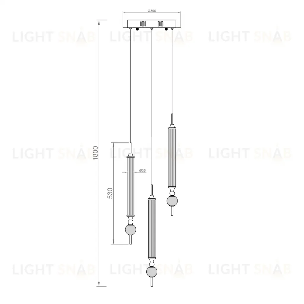 Подвесной светильник Delight Collection OD2503-3 gold OD2503-3 gold