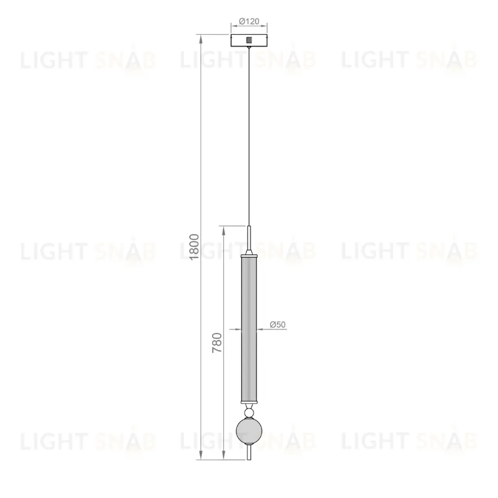 Подвесной светильник Delight Collection OD2503-H78 gold OD2503-H78 gold