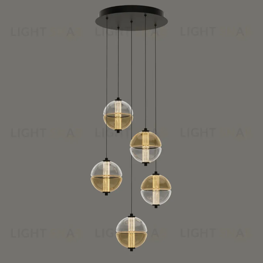 Каскадная люстра Delight Collection MD24022079-5A black/amber MD24022079-5A black/amber