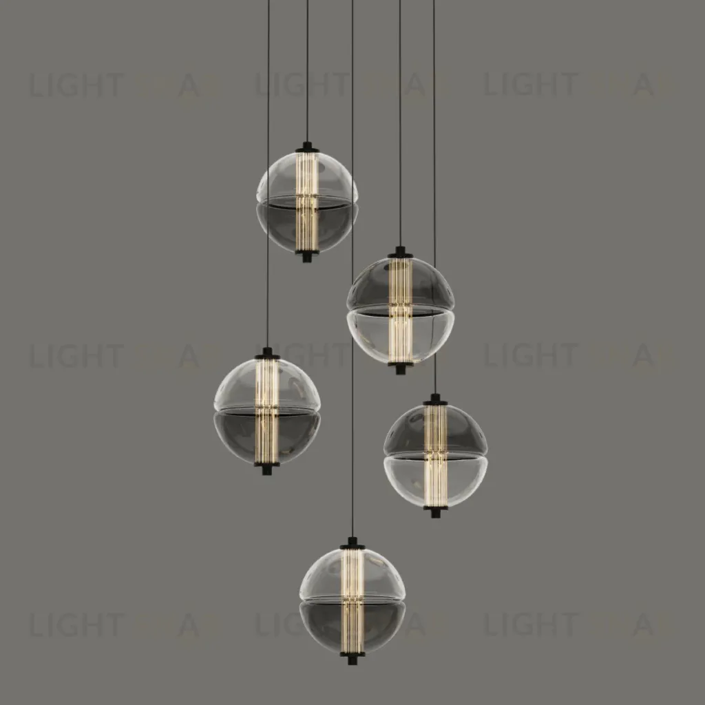 Каскадная люстра Delight Collection MD24022079-5A black/smoky MD24022079-5A black/smoky
