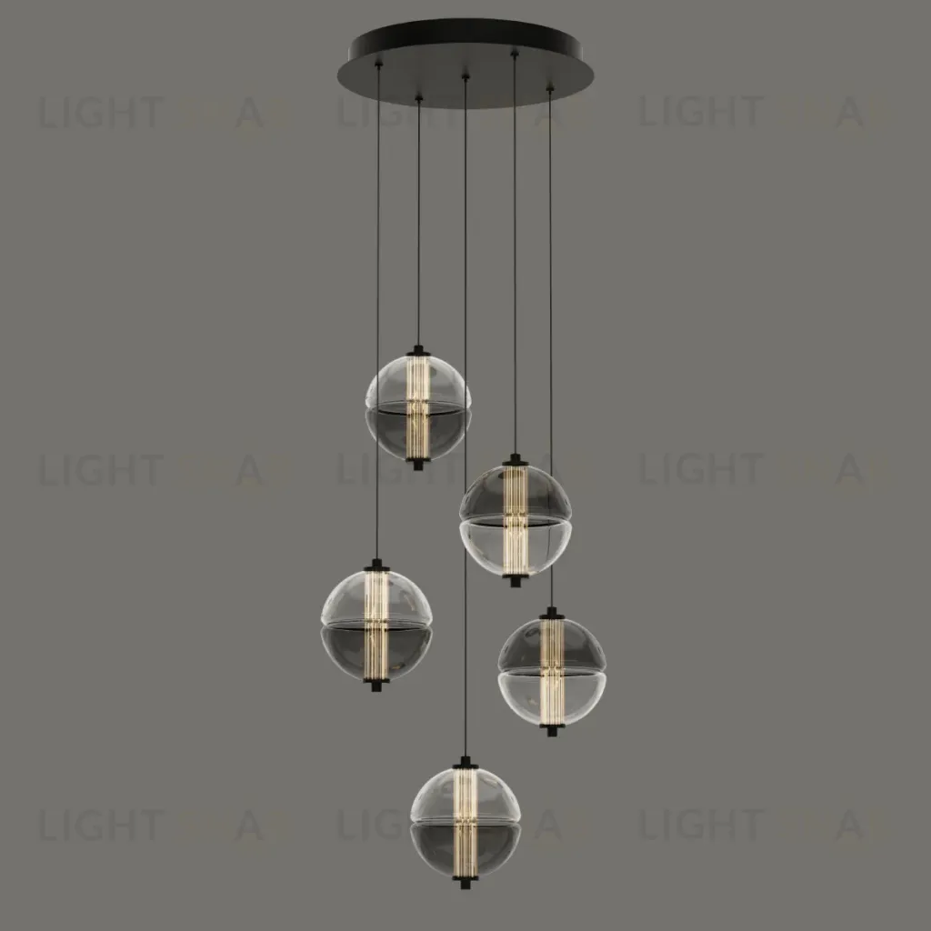 Каскадная люстра Delight Collection MD24022079-5A black/smoky MD24022079-5A black/smoky